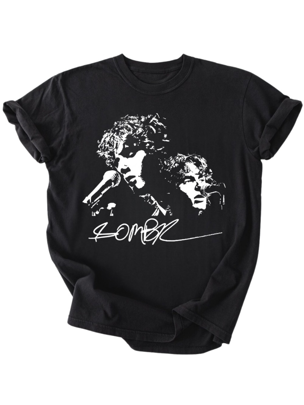 Black Graphic Sombr Crewneck T-Shirt